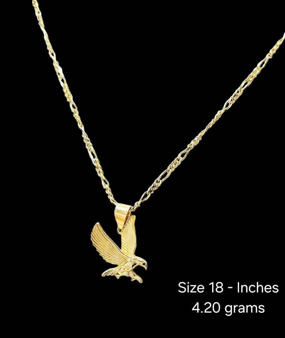 Gold Necklace with Dove Pendant